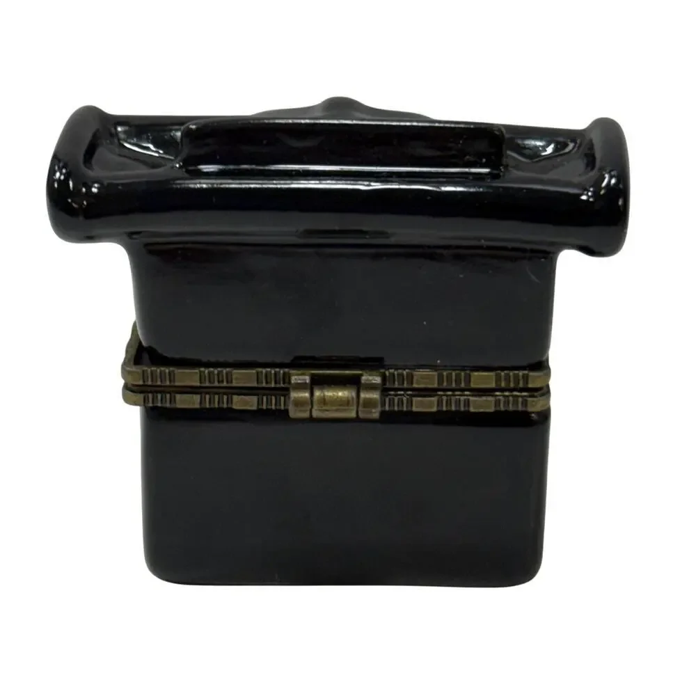 Limoges-Style Porcelain Hinged Trinket Box. - Picture 3 of 6